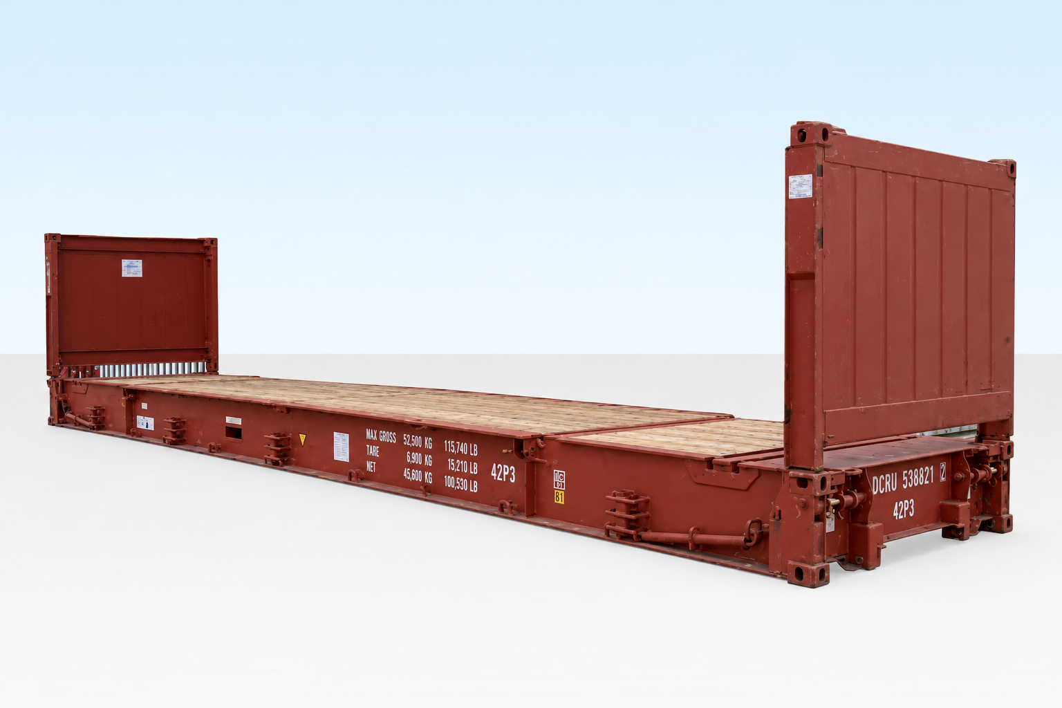 40ft Flatrack — buitenaanzicht