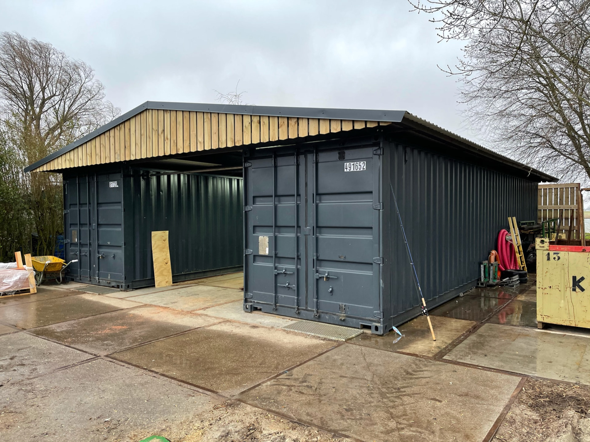Gemodificeerde containers — buitenaanzicht